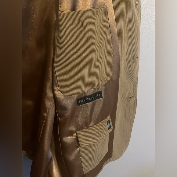 Vintage Boulevard Club Camel Corduroy  old skool Cell Phone Pocket Blazer XL - Picture 5 of 9